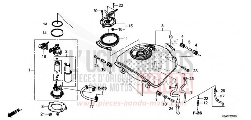 RESERVOIR A CARBURANT CBF300NAJ de 2018